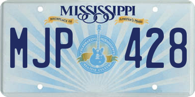 MS license plate MJP428