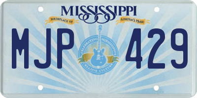 MS license plate MJP429