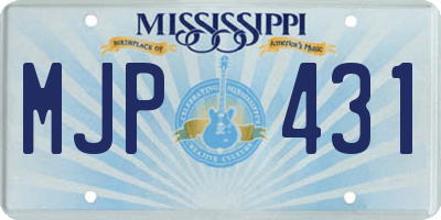MS license plate MJP431