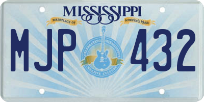 MS license plate MJP432