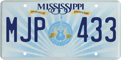 MS license plate MJP433