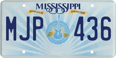 MS license plate MJP436