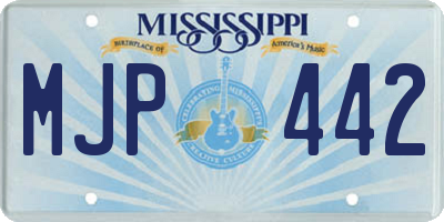 MS license plate MJP442