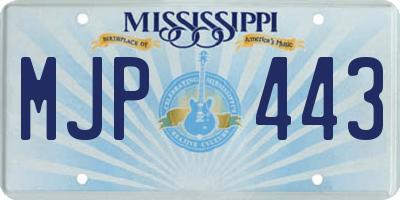 MS license plate MJP443