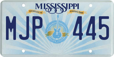 MS license plate MJP445