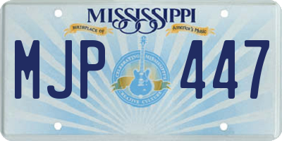 MS license plate MJP447