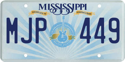 MS license plate MJP449