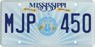 MS license plate MJP450
