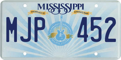 MS license plate MJP452