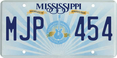 MS license plate MJP454