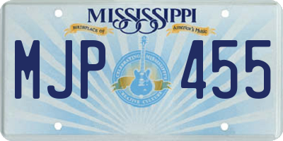 MS license plate MJP455