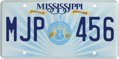 MS license plate MJP456