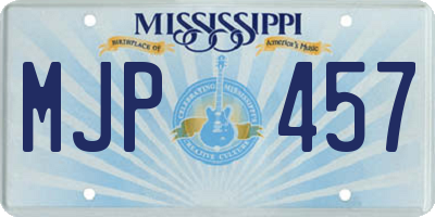 MS license plate MJP457