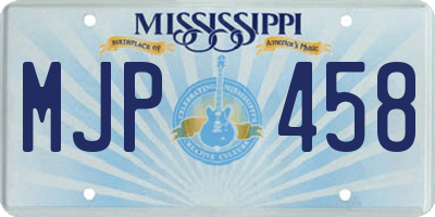 MS license plate MJP458