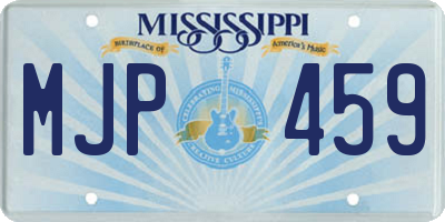 MS license plate MJP459