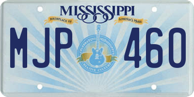 MS license plate MJP460