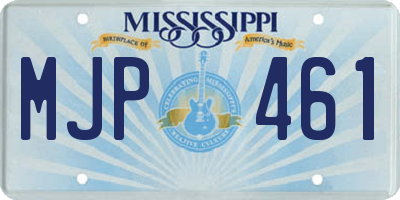 MS license plate MJP461