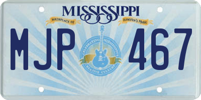 MS license plate MJP467