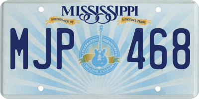 MS license plate MJP468