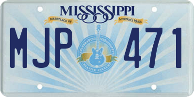 MS license plate MJP471