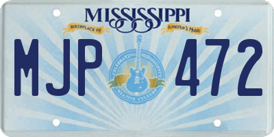 MS license plate MJP472