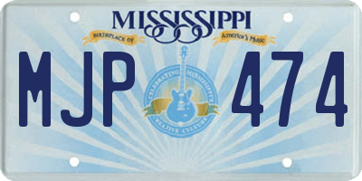 MS license plate MJP474