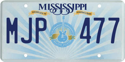 MS license plate MJP477