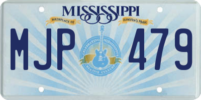 MS license plate MJP479