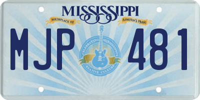 MS license plate MJP481