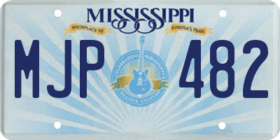 MS license plate MJP482