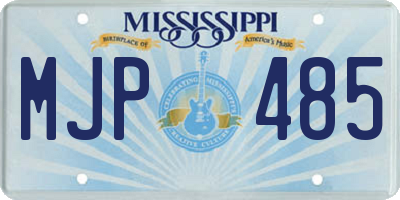 MS license plate MJP485