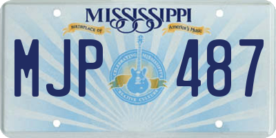 MS license plate MJP487