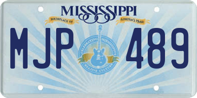 MS license plate MJP489