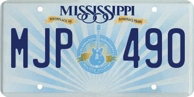 MS license plate MJP490