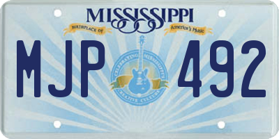 MS license plate MJP492