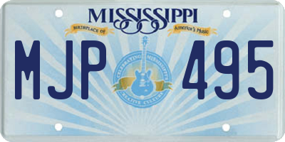 MS license plate MJP495