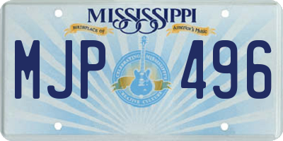 MS license plate MJP496