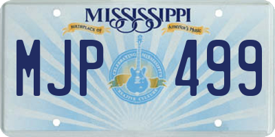 MS license plate MJP499