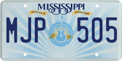 MS license plate MJP505