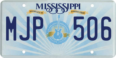 MS license plate MJP506