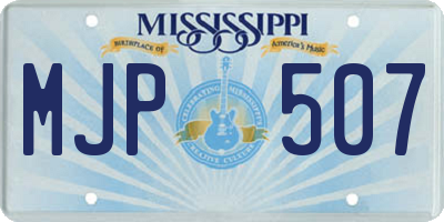 MS license plate MJP507