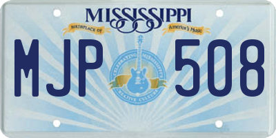 MS license plate MJP508