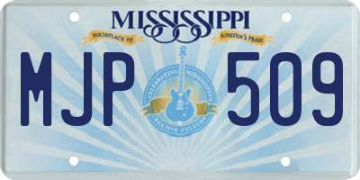 MS license plate MJP509