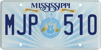 MS license plate MJP510