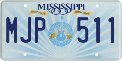 MS license plate MJP511