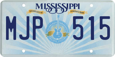 MS license plate MJP515