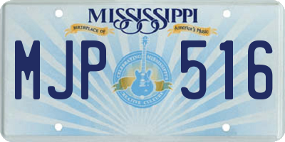 MS license plate MJP516