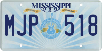 MS license plate MJP518