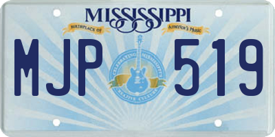 MS license plate MJP519