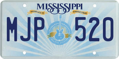 MS license plate MJP520